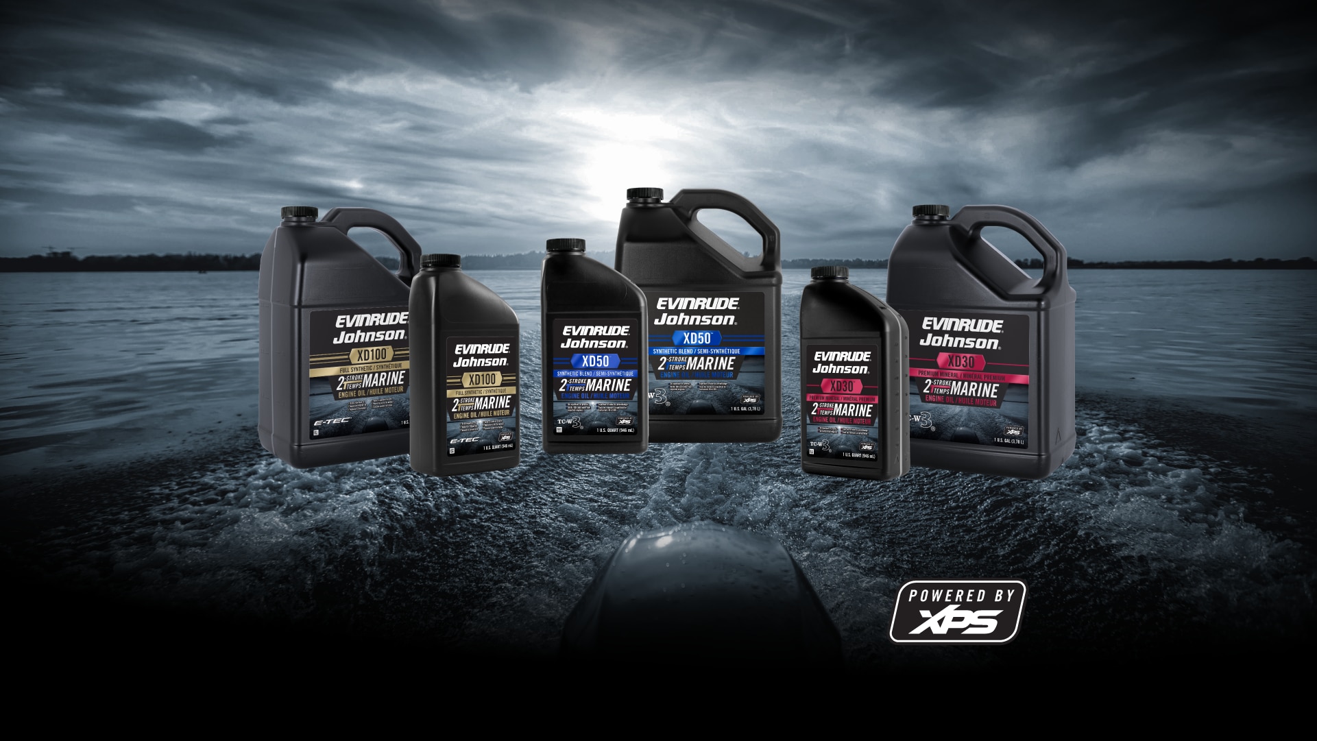 Evinrude Johnson oil & lubricants lineup