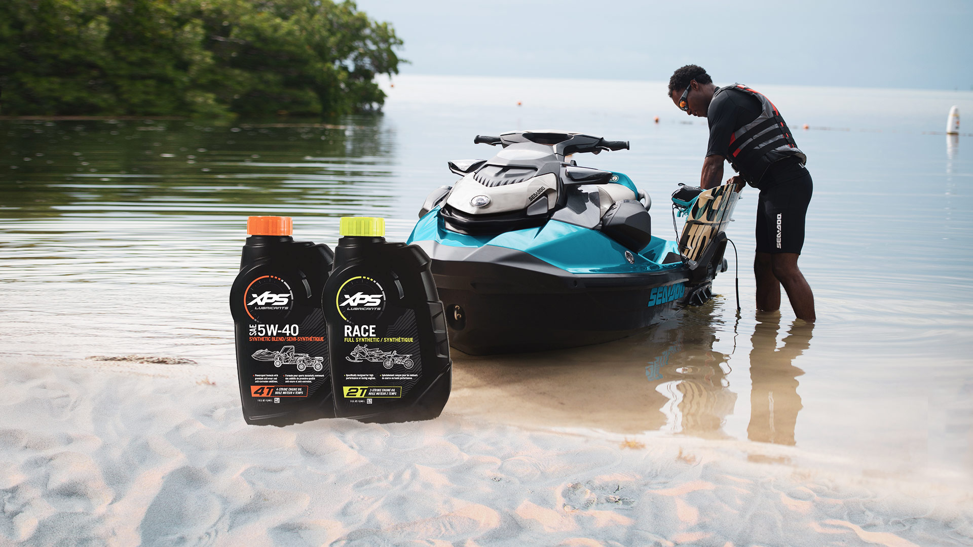 Huile de marque XPS pour les motomarines de Sea-Doo